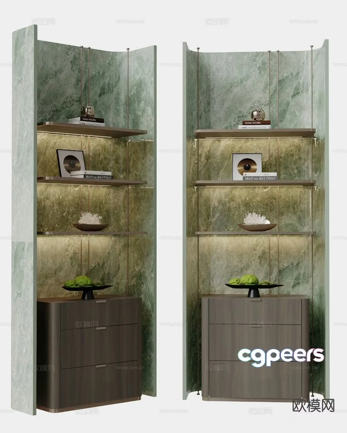 Light luxury decorative cabinet wine cabinet 3d model