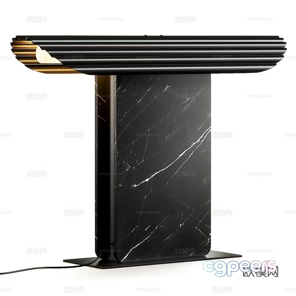 Modern Italian light luxury marble table lamp 3D model