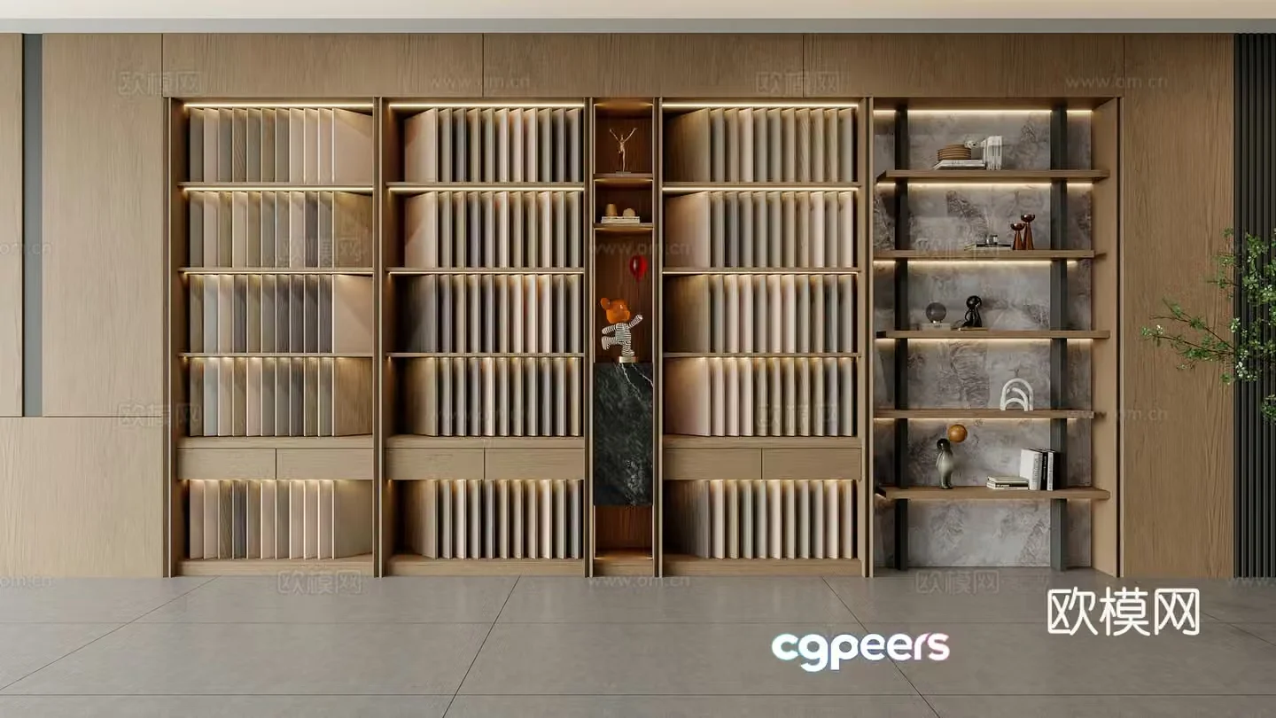 Modern Italian style whole house custom exhibition hall color panel display cabinet wooden exhibition hall color panel cabinet decorative cabinet 3d model