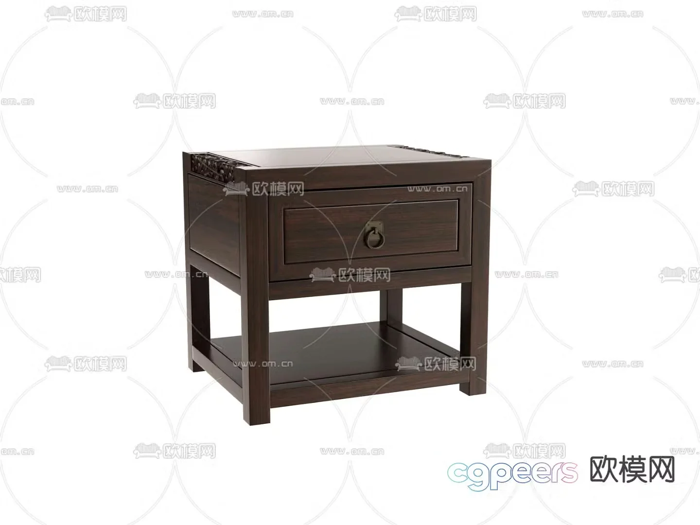 New Chinese style bedside table 3d model