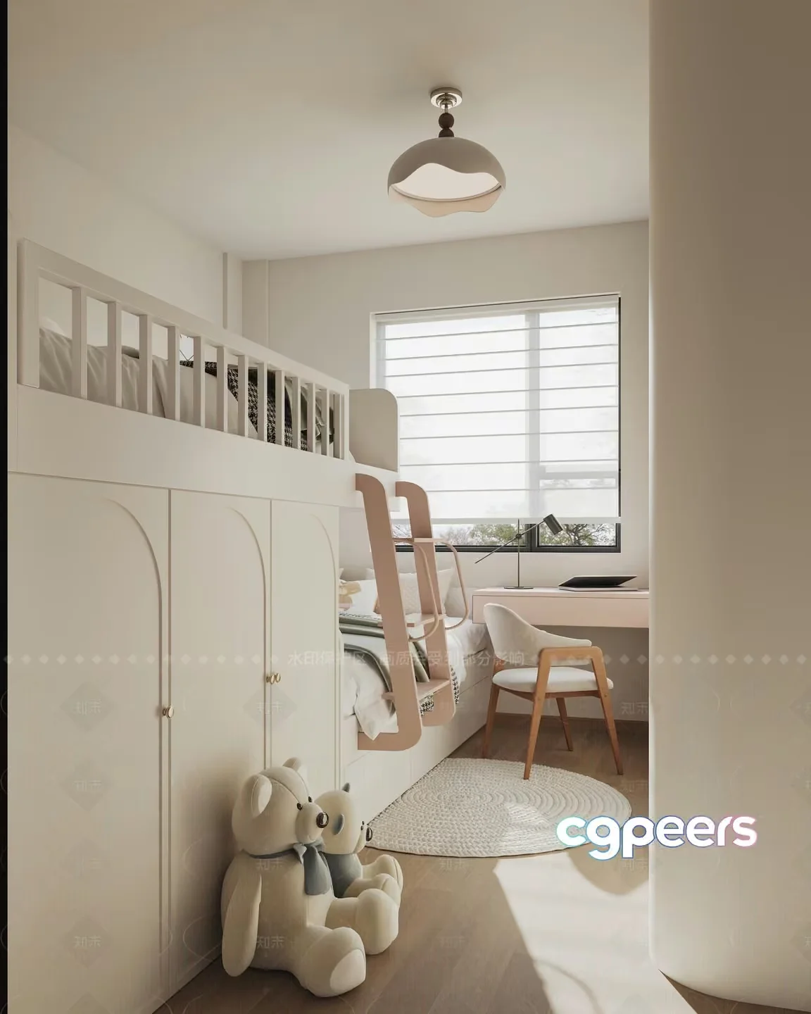 White Bedroom 3D Model – 9874 – VRAY Render