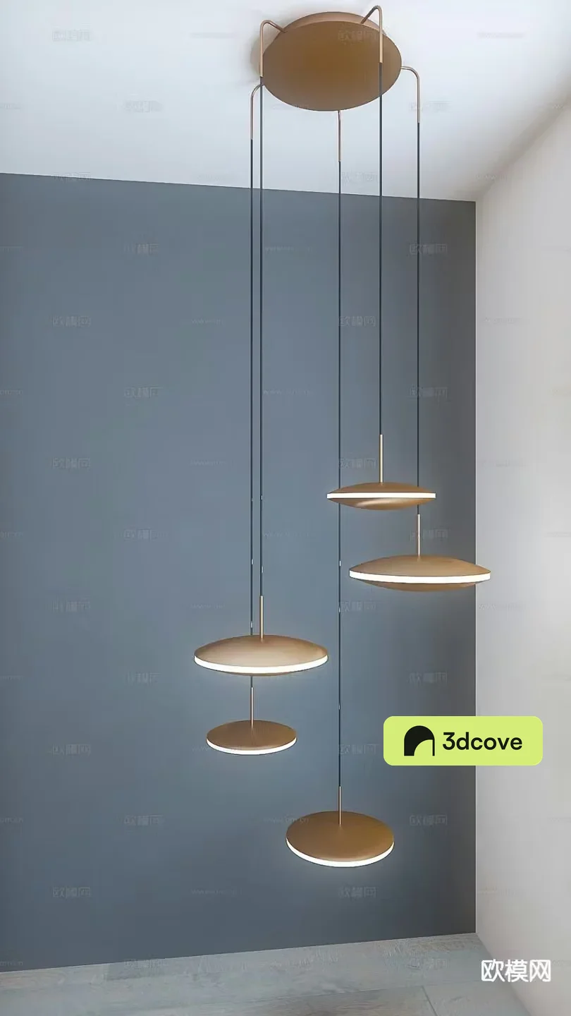 Modern flying saucer chandelier