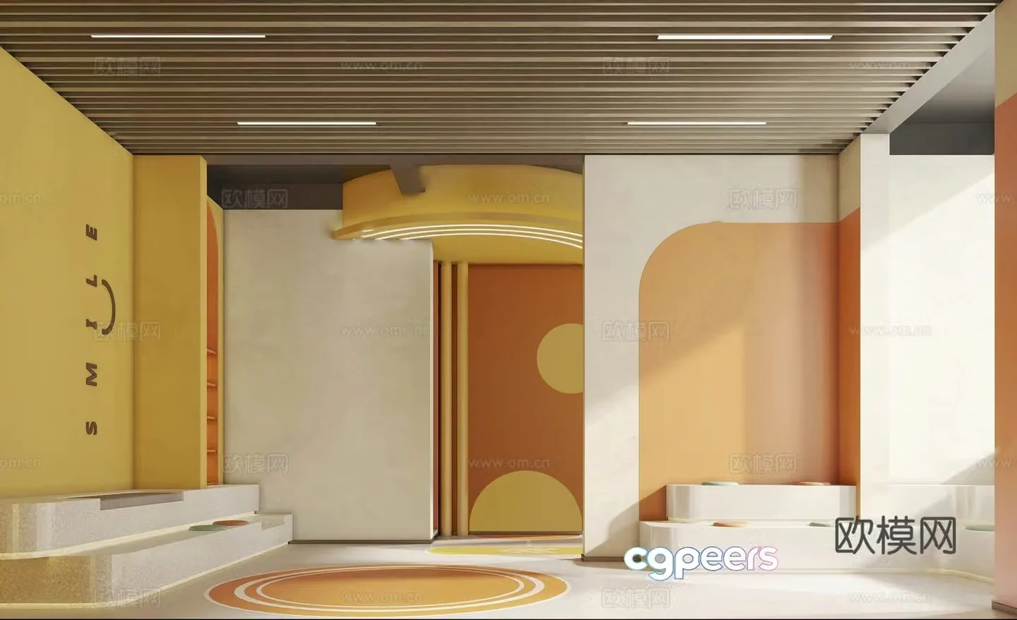 Modern children’s entertainment room Amusement room Children’s amusement park 3d model