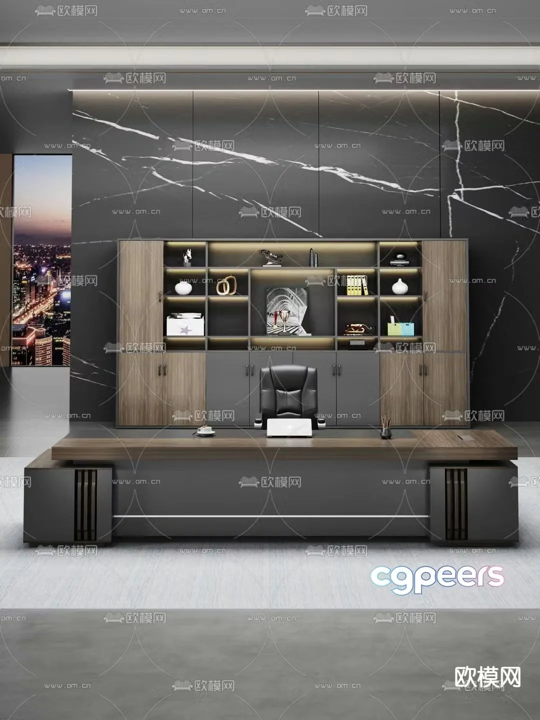 Desk desk desk boss desk 3d model