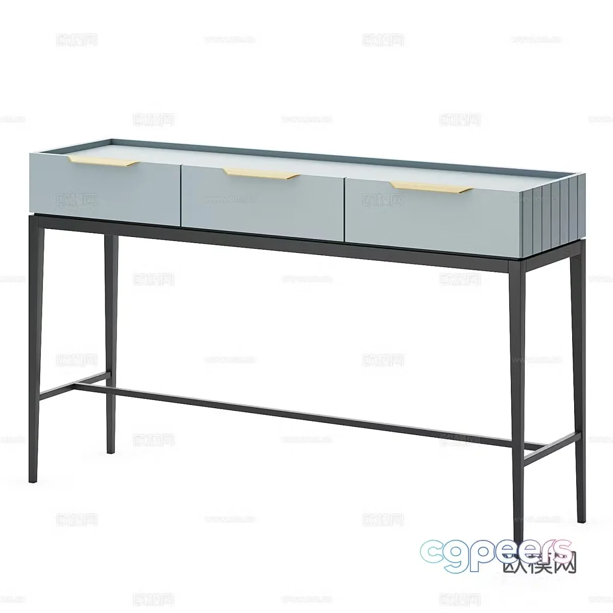 New Chinese style end viewing platform 3D model