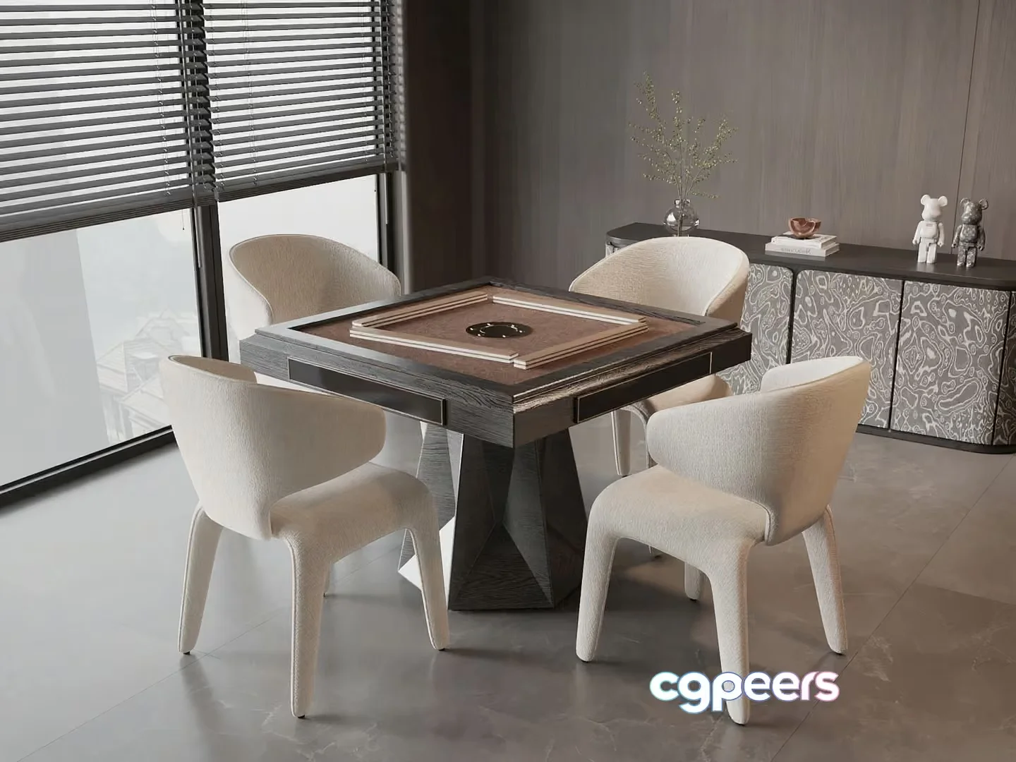 Modern Dining Room 3D Model – 10528 – VRAY Render