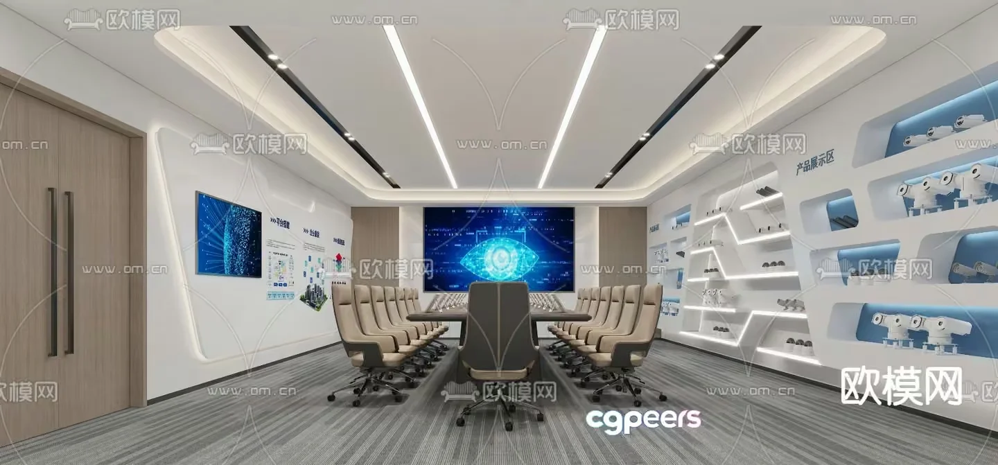 Conference Room 3D Model – 2693 – VRAY Render