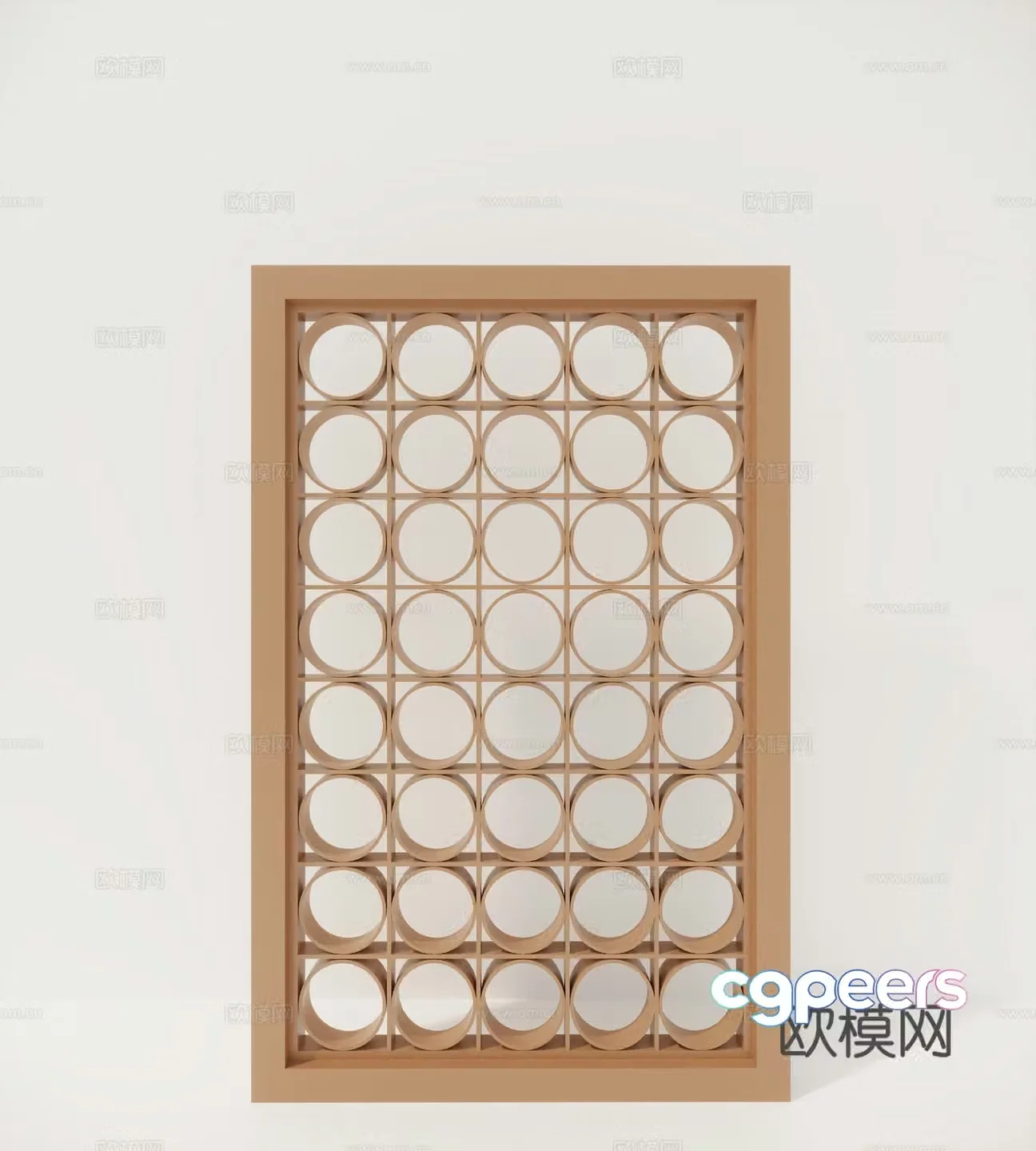 Decorative rack Solid wood shelf Partition Screen 3D model