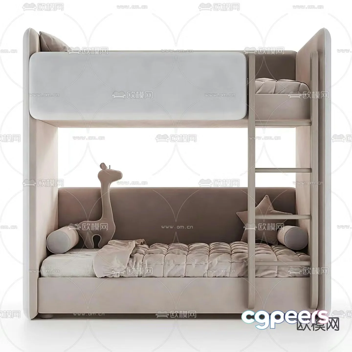 Children’s bed bunk bed 3d model