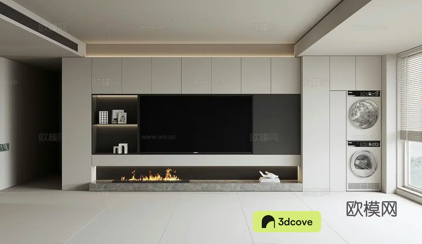 Modern TV background wall