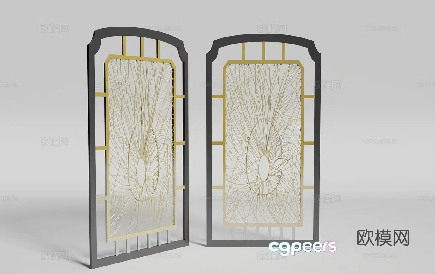 Modern screen partition 3d model