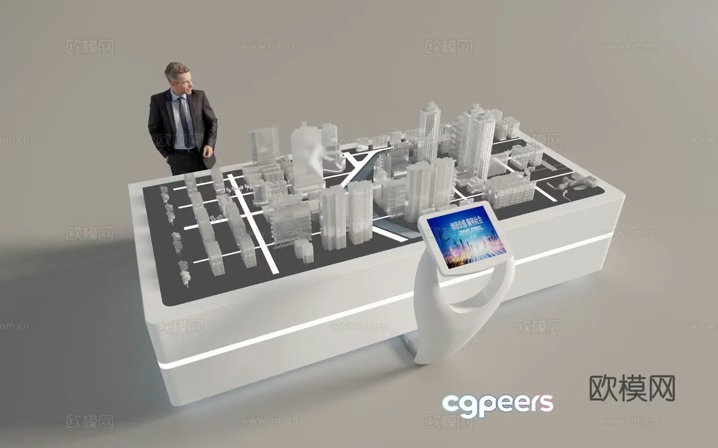 Modern sand table building sand table planning sand table solid sand table 3D model