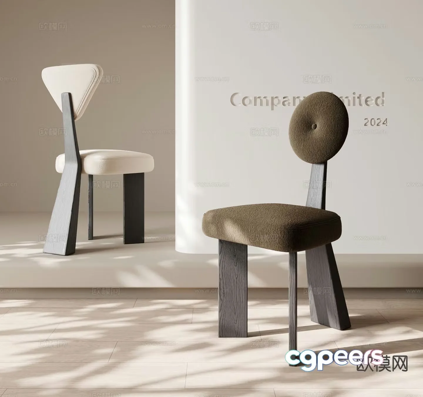Medieval style chair dining chair 3d model