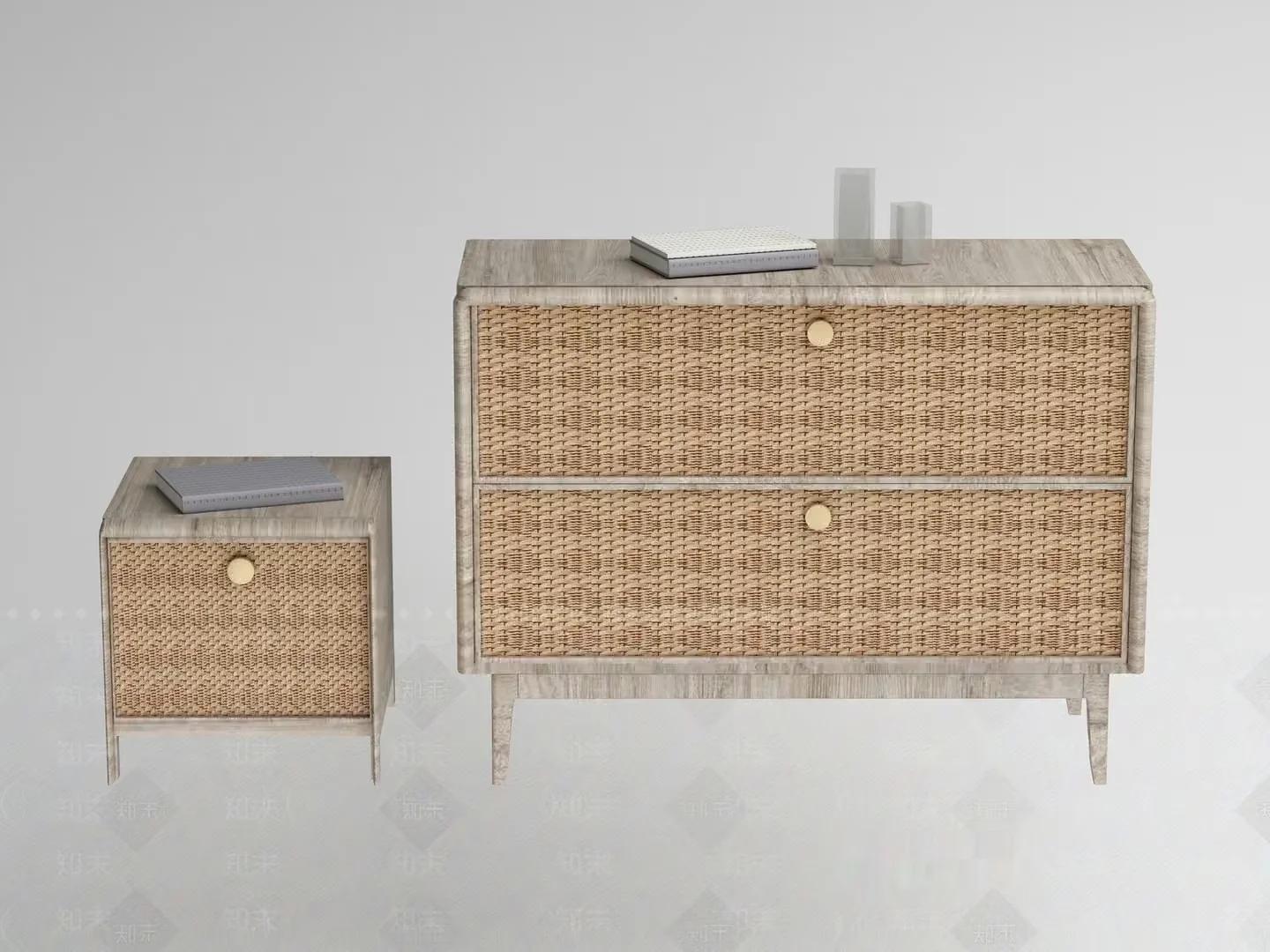 A Wicker Dresser 3D Model – 5790 – VRAY Render
