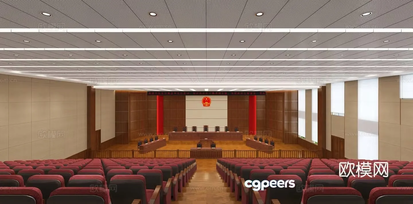 modern court tribunal tribunal arbitral tribunal 3d model
