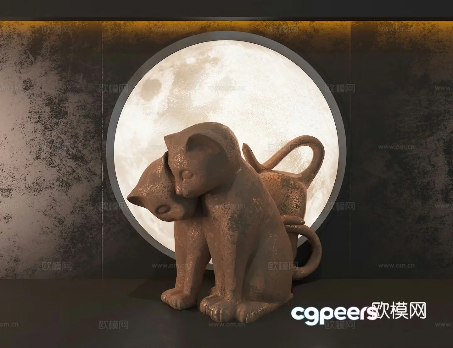 Kitten ornaments 3d model