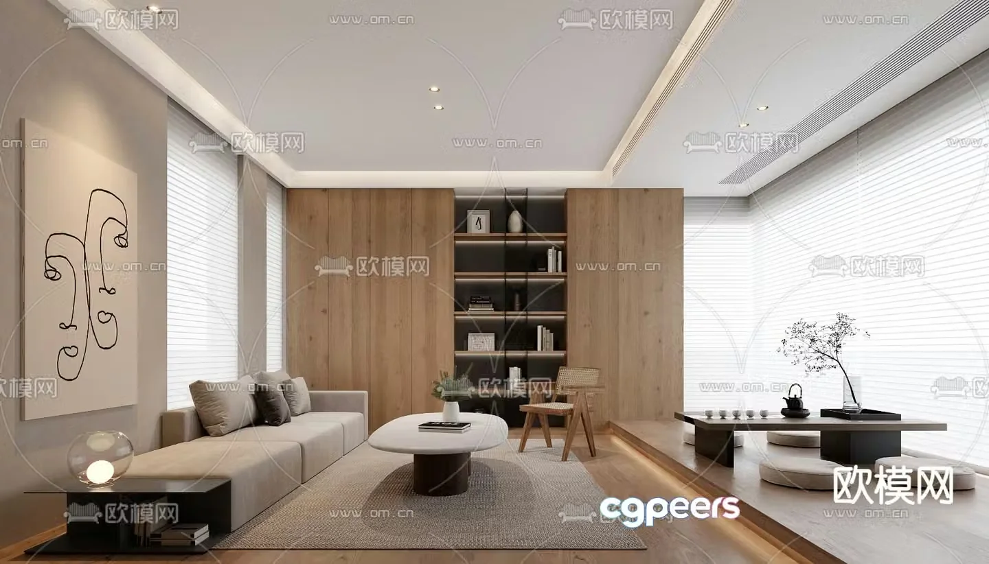 Modern living room 3d model