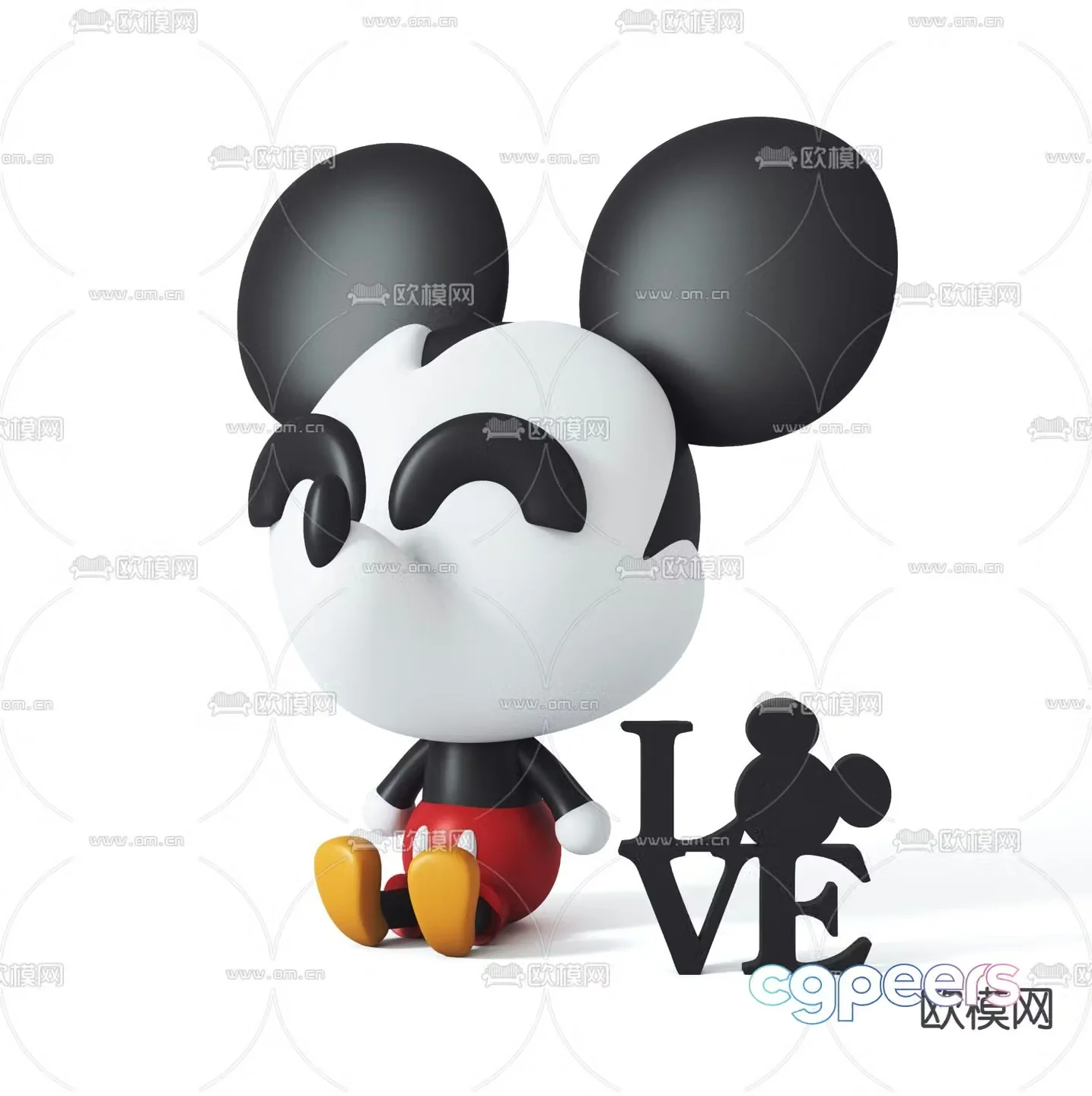 Modern Disney Mickey Mouse toy 3d model