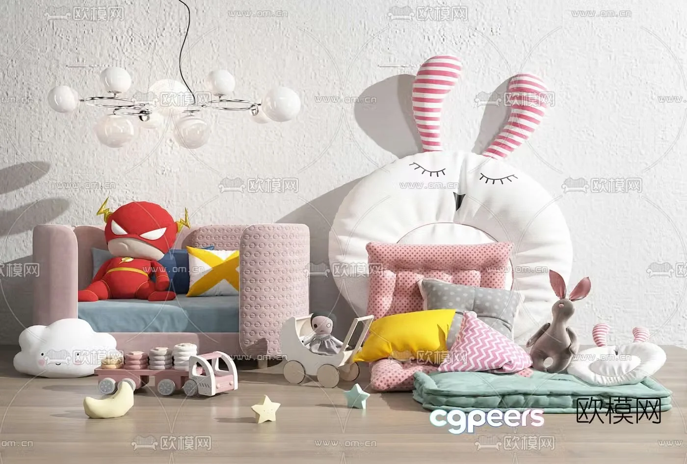 Nordic doll toys children’s products 3d model