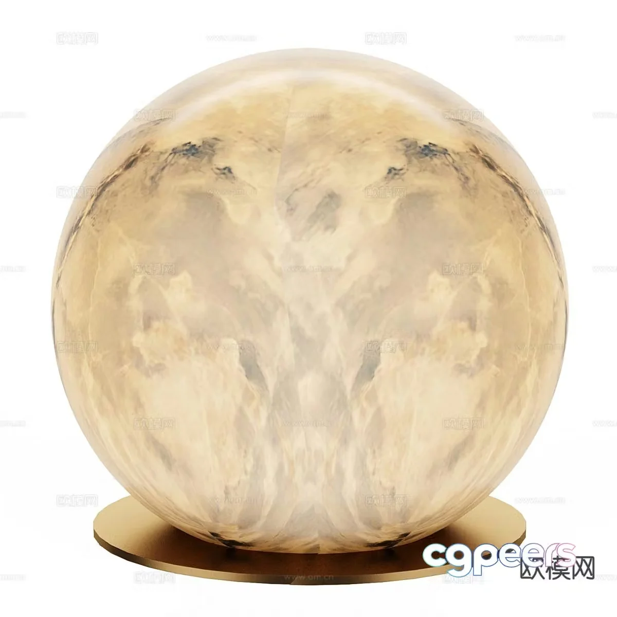 Light luxury desk lamp spherical desk lamp 3D model