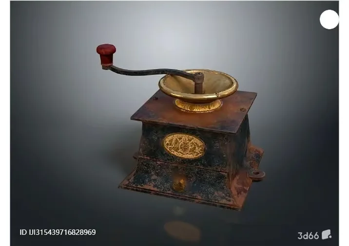 Old Rusty Coffee Grinder 3D Model – 3383 – VRAY Render