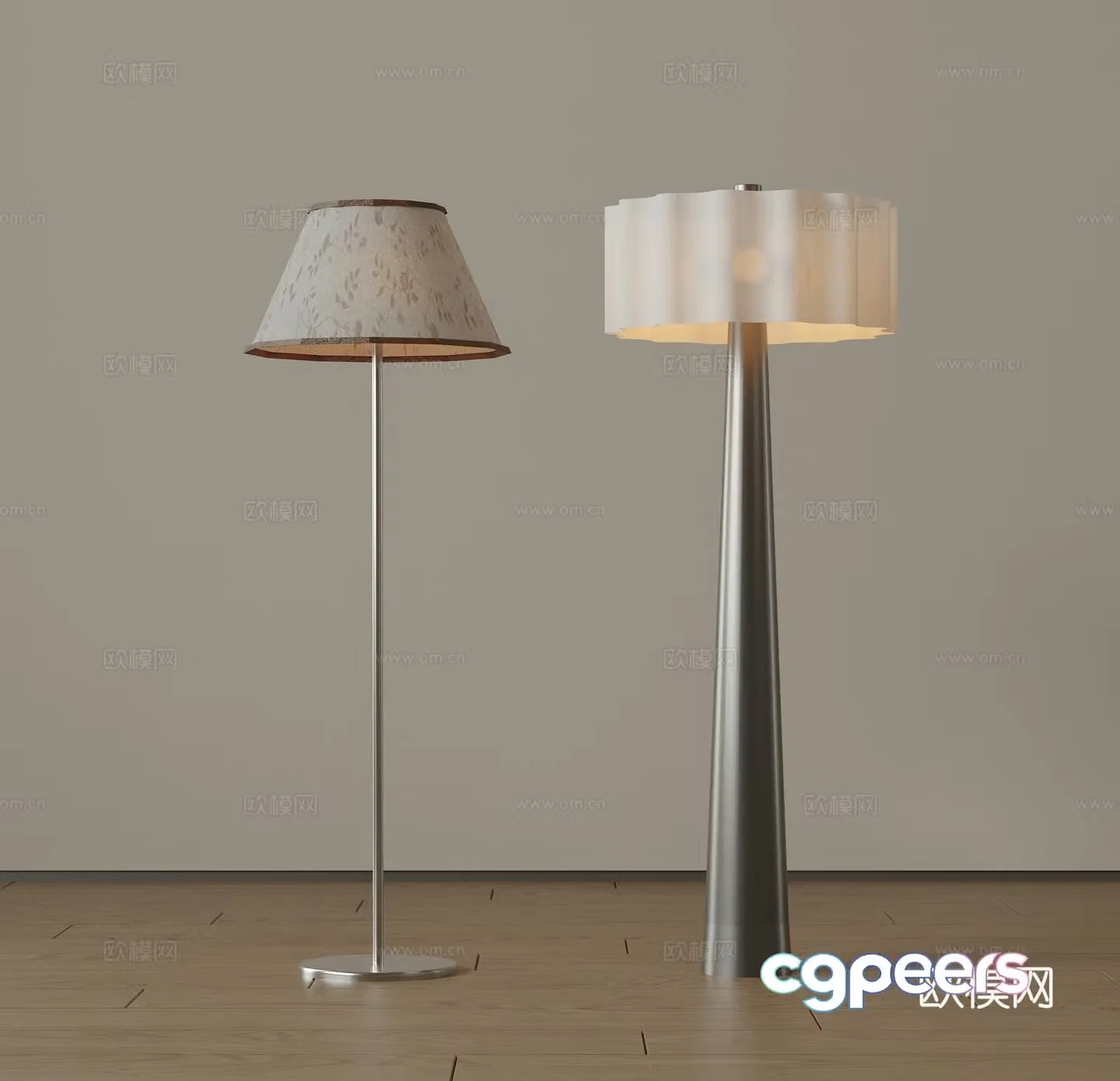 Modern medieval floor lamp Minimalist floor lamp Italian floor lamp Art floor lamp Creamy wind fall 3D model