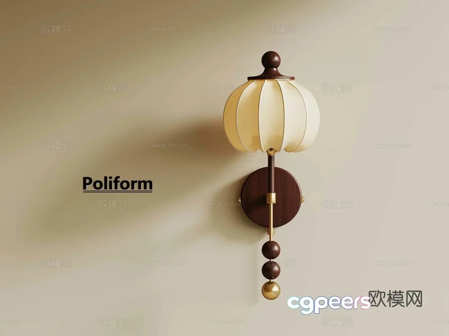 French medieval wall light 3D model