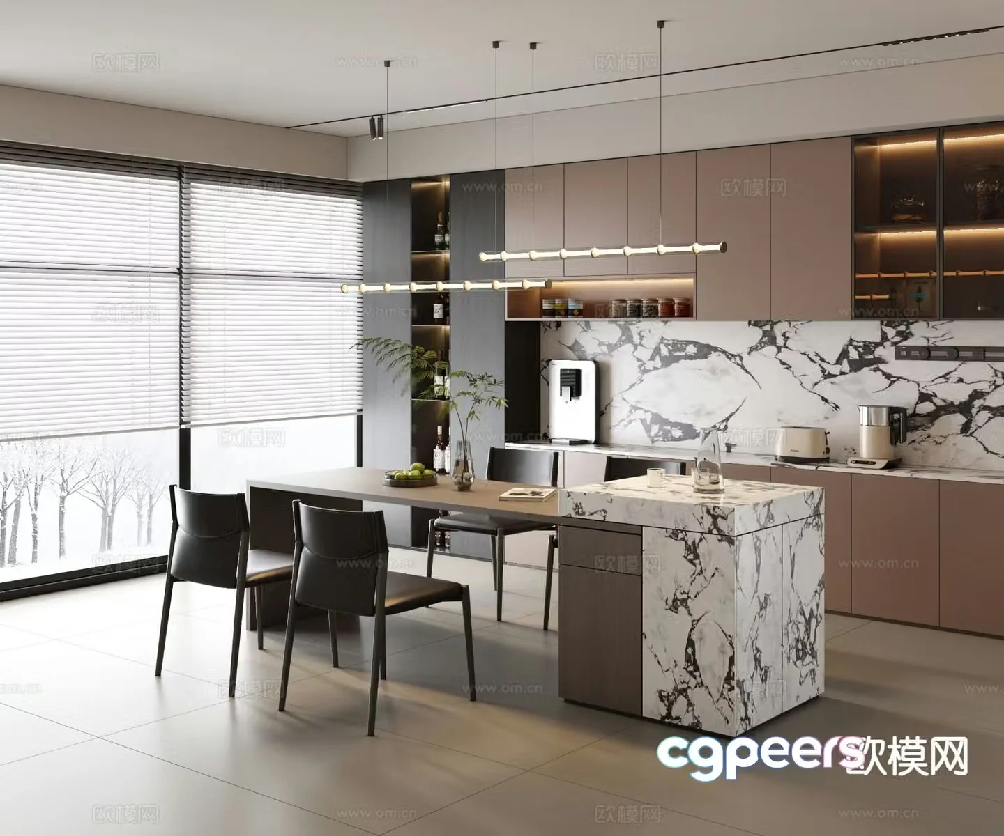 Italian restaurant 3d model