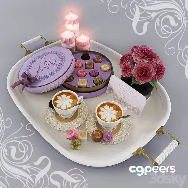 3ds Max Free – Breakfast in bed Good morning, my love