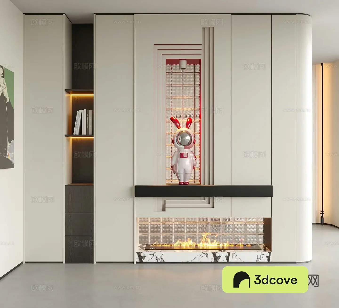 Modern decorative entrance door partition sculpture ornament