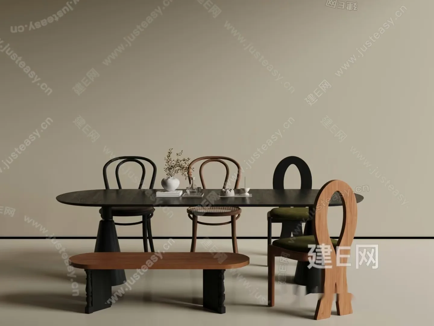 Modern Dining Room 3D Model – 6809 – VRAY Render