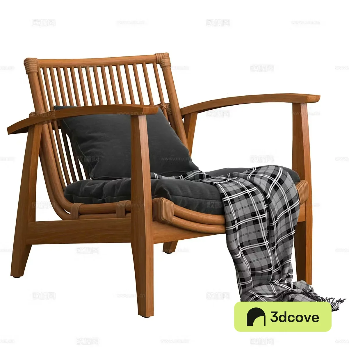New Chinese-style solid wood leisure chair