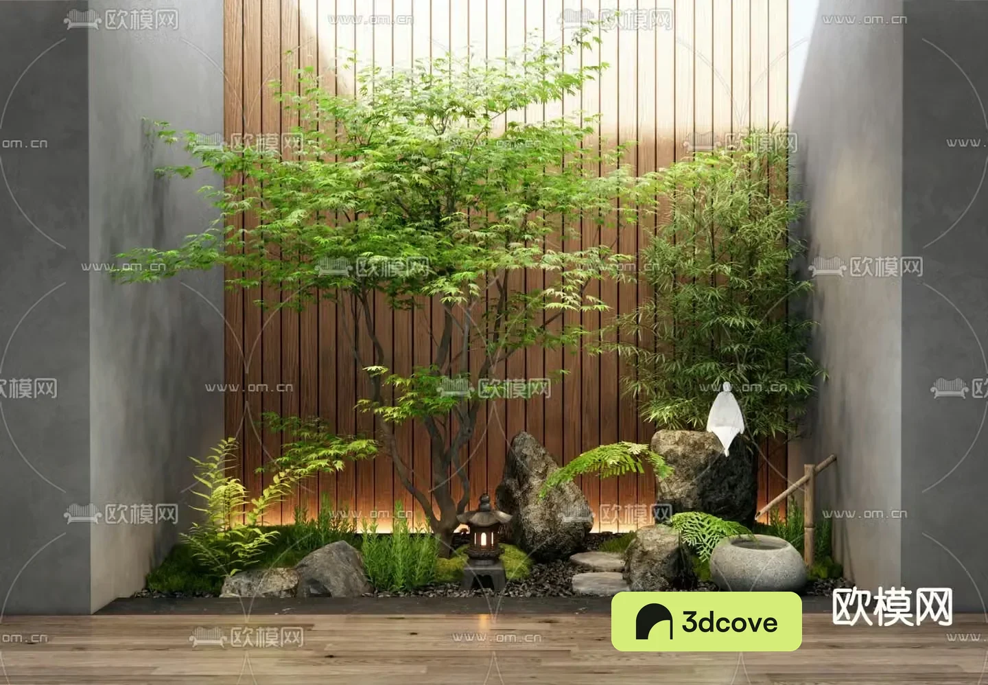 Indoor landscape plant landscaping Zen sketch