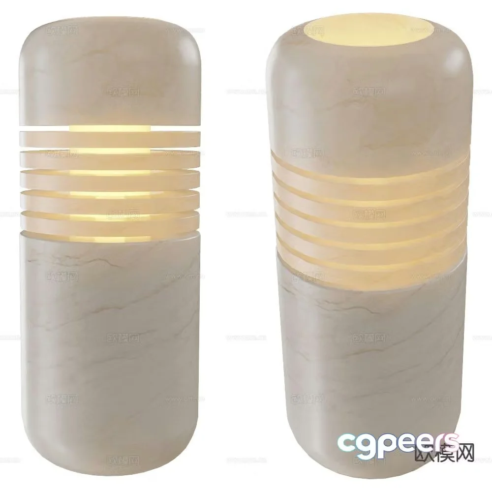 MAAMI cream style floor lamp 3d model