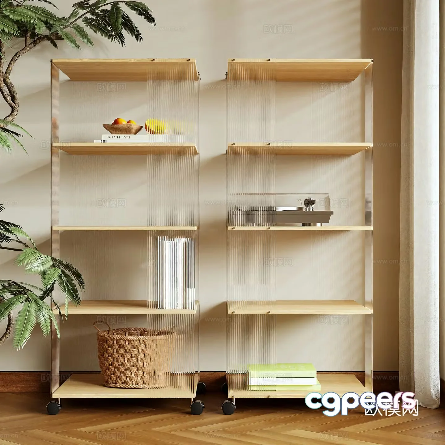 Log wind shelf 3D model