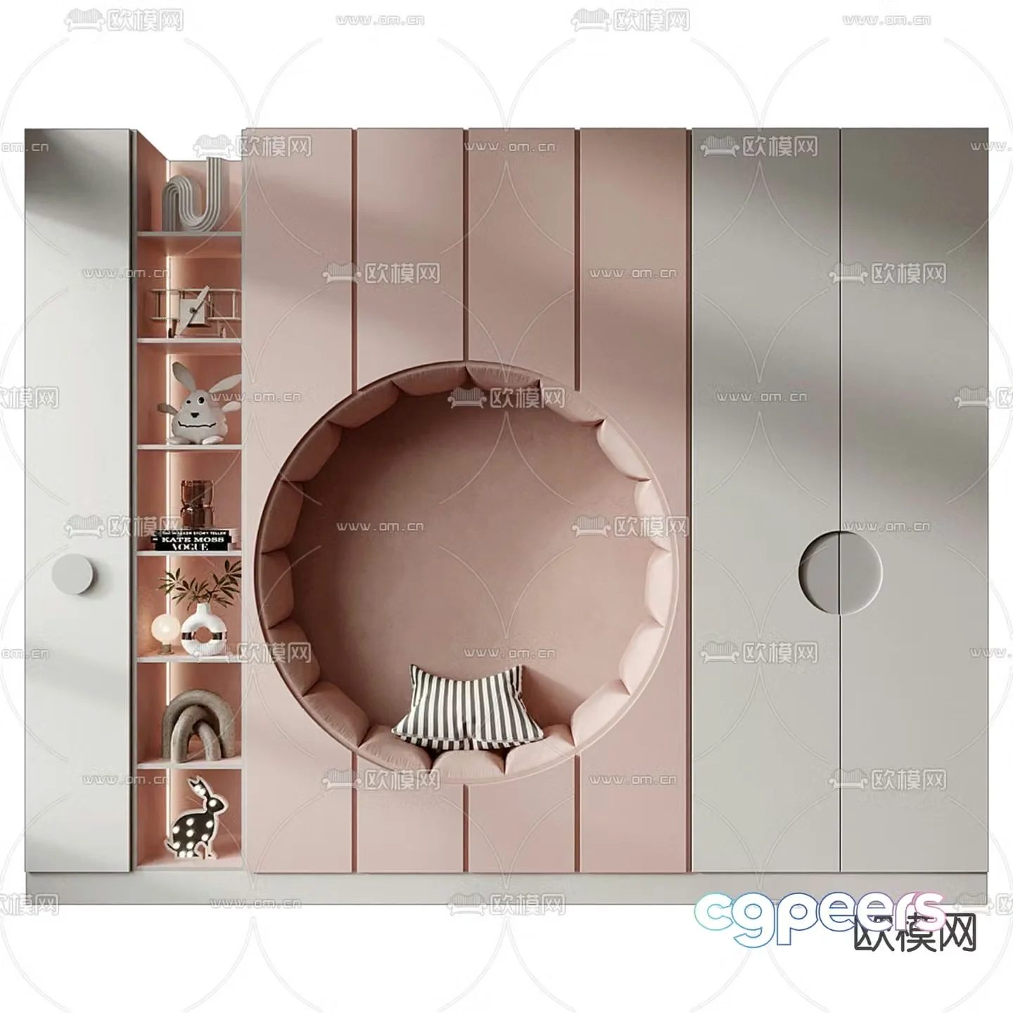 Children’s wardrobe storage cabinet 3d model