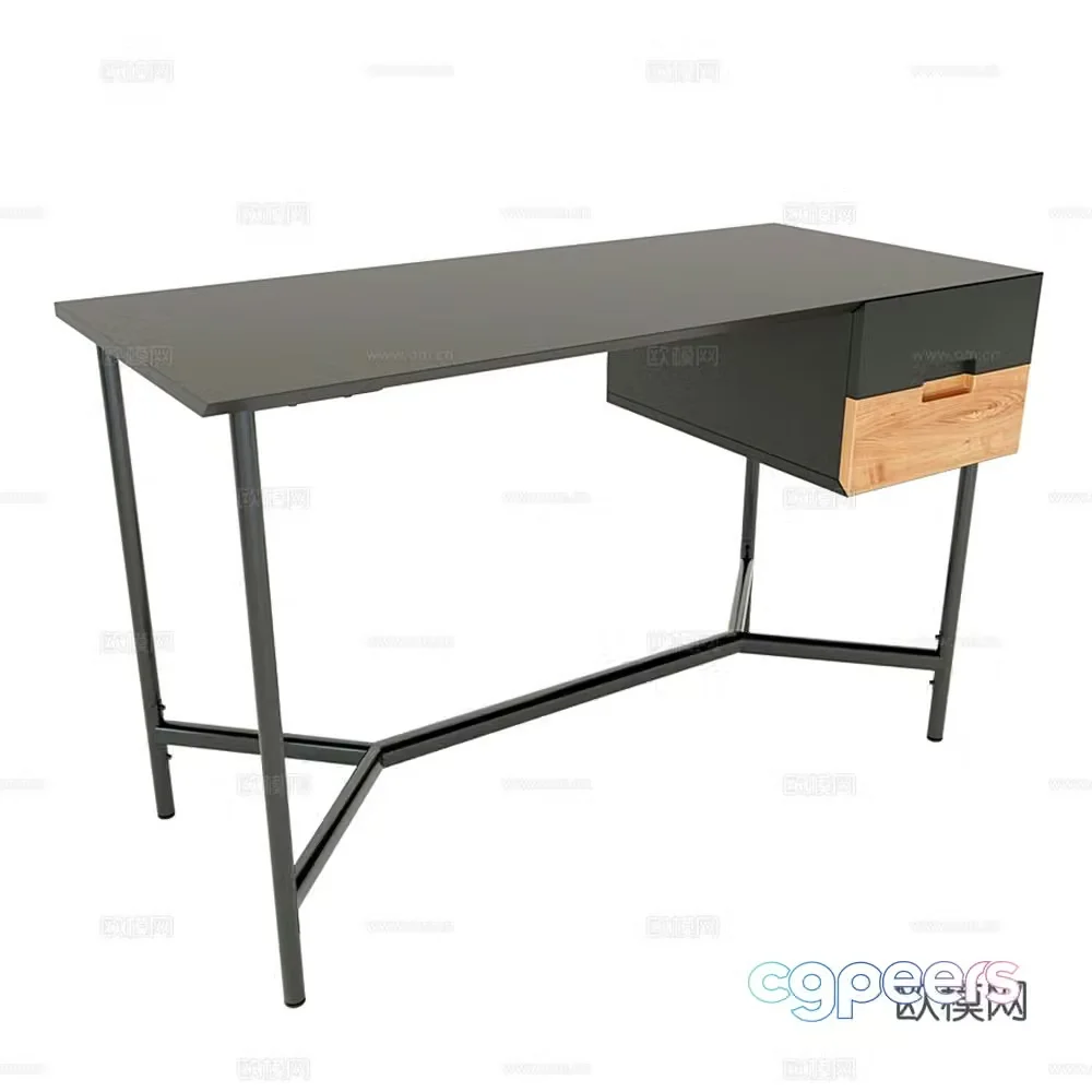 modern desk writing desk 3d model