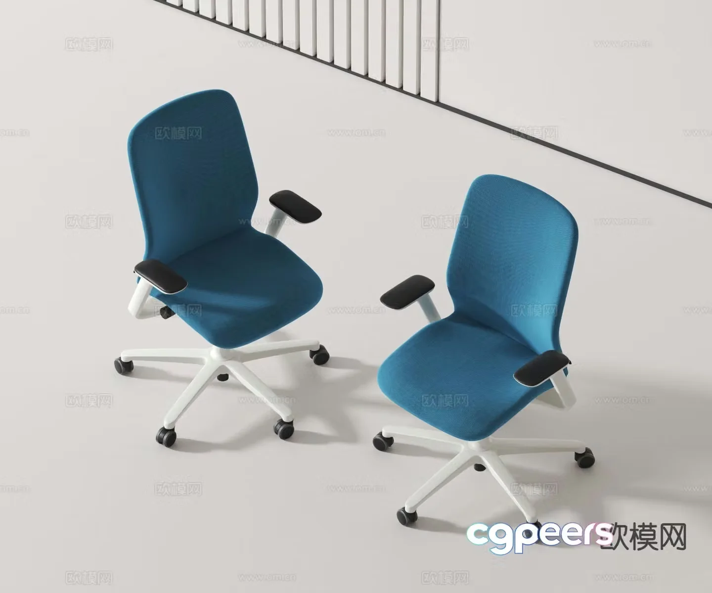 Modern office chair conference chair staff chair 3d model