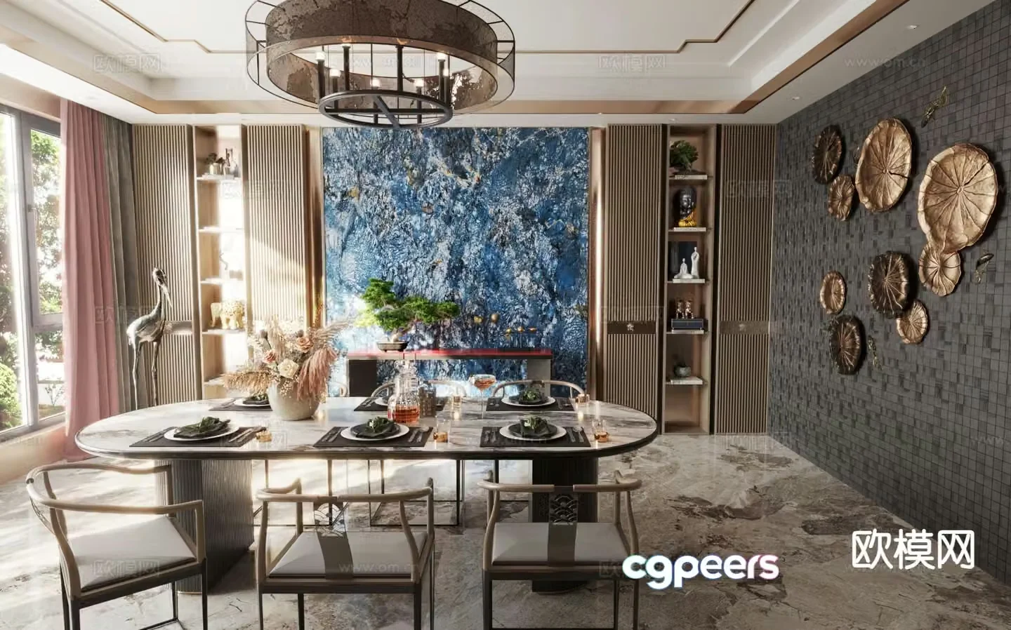 New Chinese restaurant 3d model