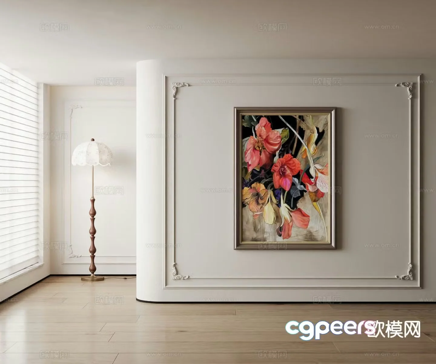 American oil painting art painting decorative painting 3d model