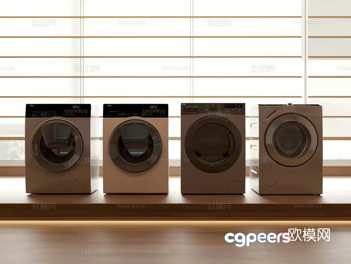 Drum washing machine washing and drying machine 3d model
