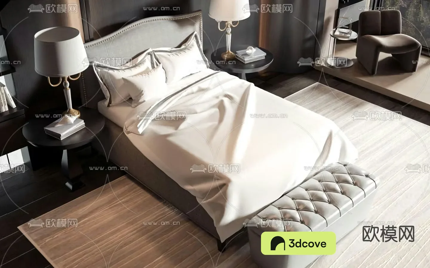 American double bed