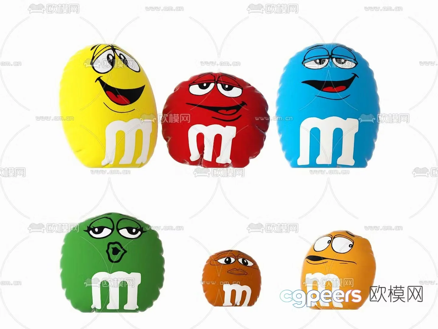 Modern children’s pillow 3d model