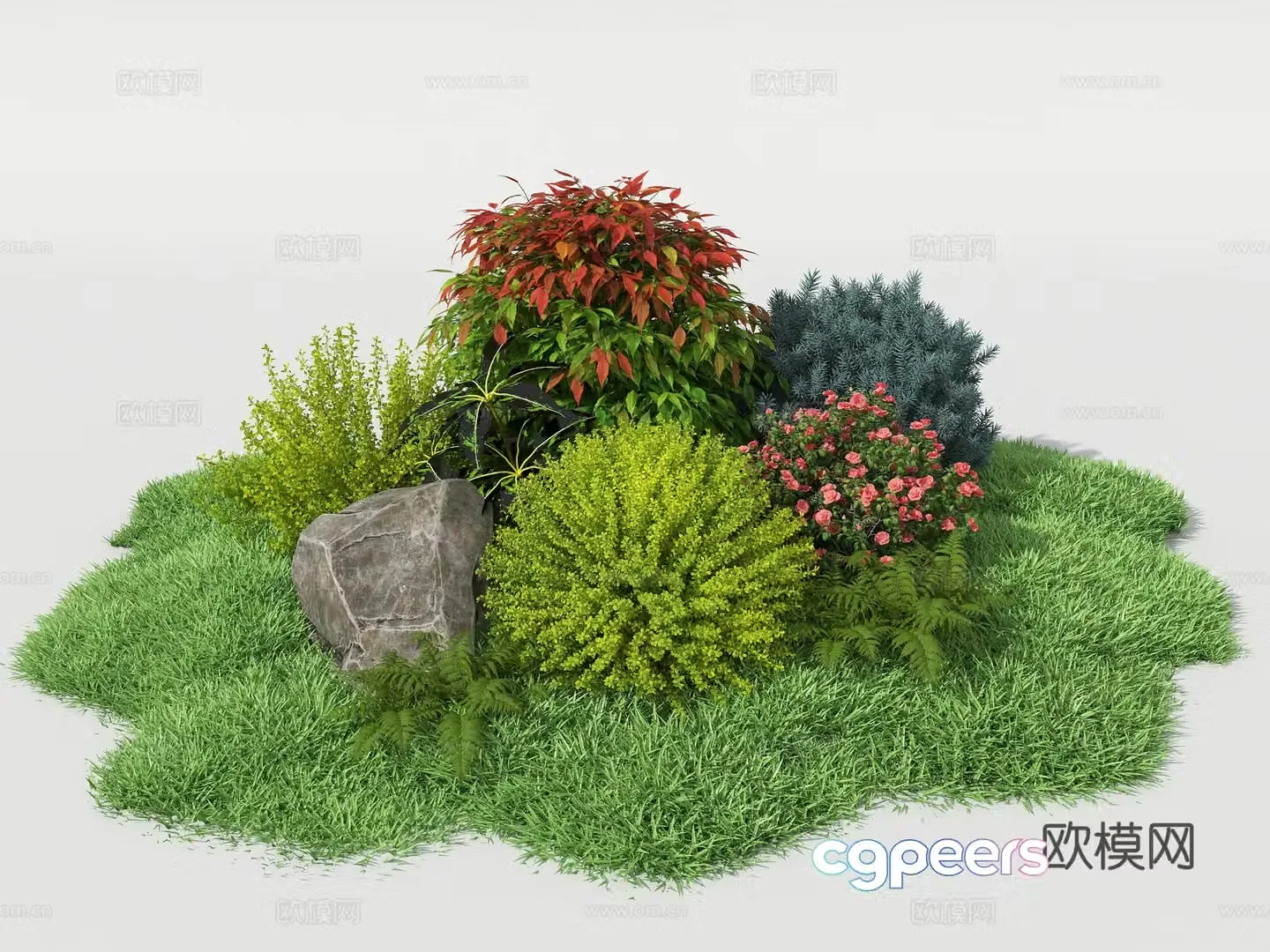 plant pile vegetation shrub 3d model