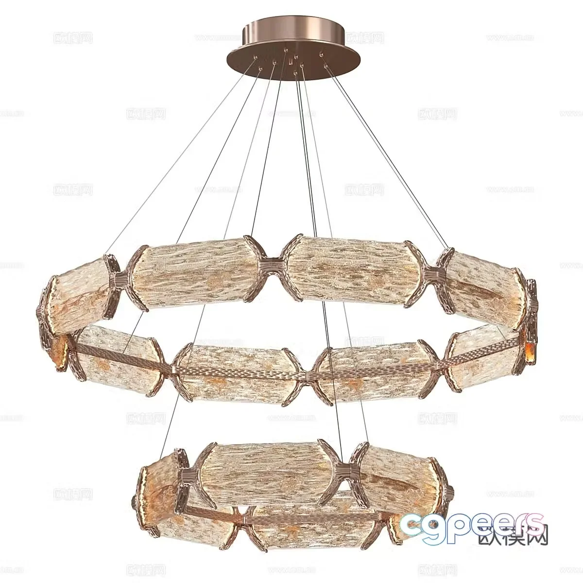 Modern simple chandelier chandelier simple chandelier living room chandelier glass chandelier lamp 3d model