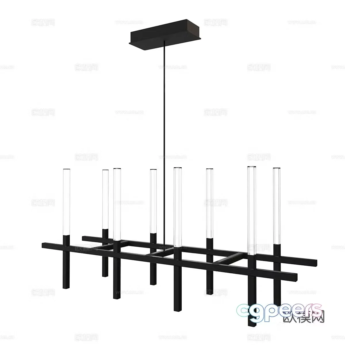 Modern simple chandelier chandelier simple chandelier living room chandelier dining chandelier 3d model