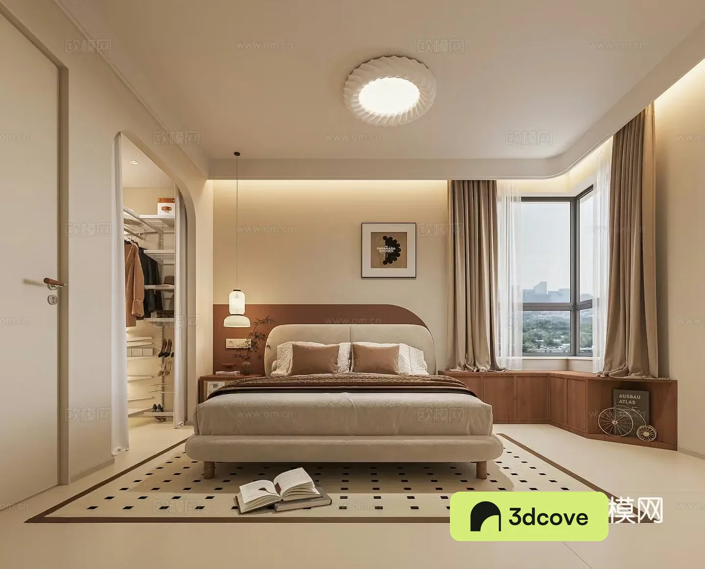 Medium-old bedroom 3d model