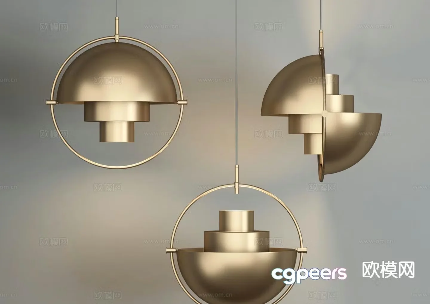 Light luxury creative chandelier 3D model