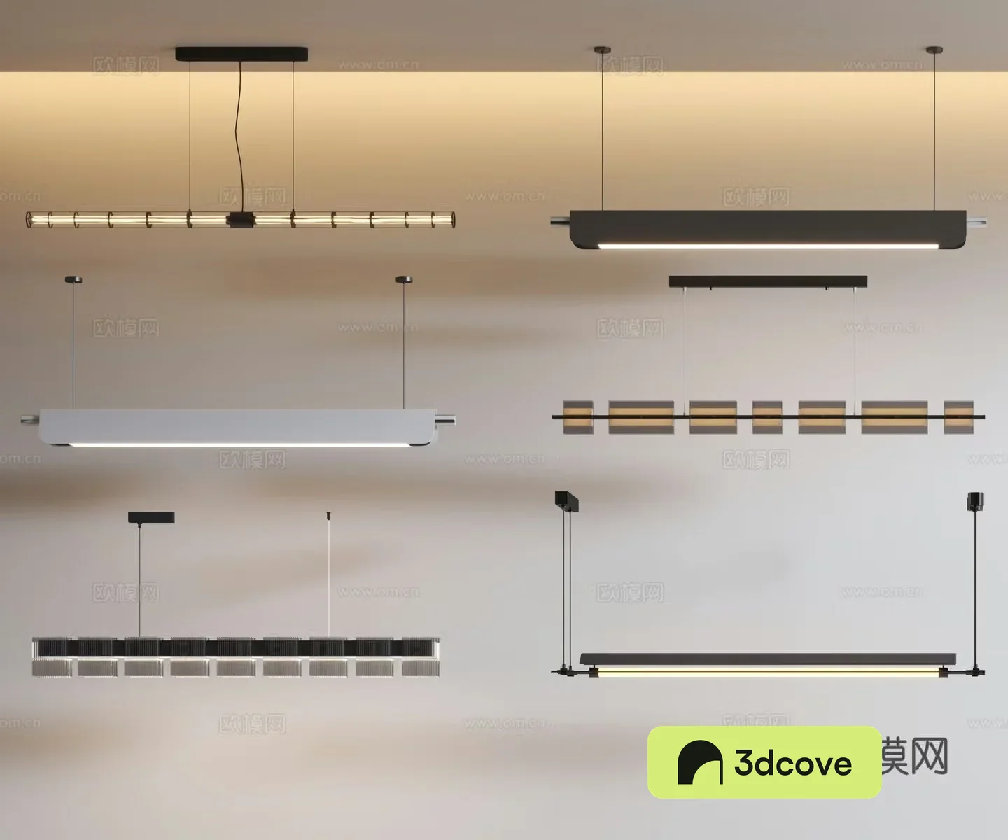 Modern long chandelier restaurant chandelier bar chandelier