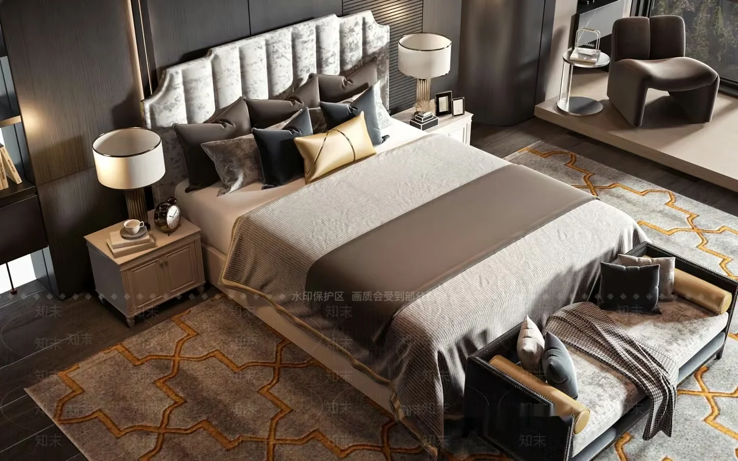 Cozy Bedroom 3D Model – 2897 – VRAY Render